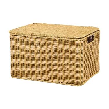 Imagem de Fenteer Cesto de vime decorativo, organizador de mesa, ideal para despensa, de cozinha e outros utensílios domésticos, 36.5 Cm X 26 Cm X