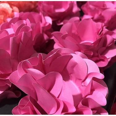 Imagem de Forminhas para Doces Finos - Kit 40/120 Formas Flor Decorativas | Ideal para Casamentos, Festas e Cupcakes (Style - Rosa Choque,40)