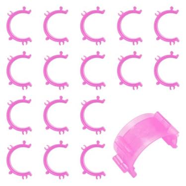 Imagem de 50 peças de clipes de bobina de costura, linha de costura e organizador de bobinas, acessórios e suprimentos para artesanato bordado grampos de linha de plástico organizadores de carretéis, rosa