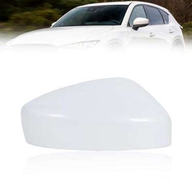Imagem de JESYMBX Tampa do espelho retrovisor lateral da porta para Mazda CX-5 CX5 2017-2021 Capa de casa de tampa sem pintura direita