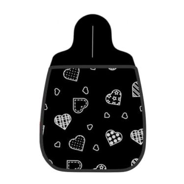 Imagem de Lixeira De Carro Organizador Lixinhocar Corações Padrão Xadrez