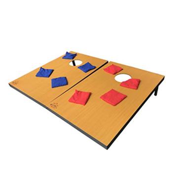 Imagem de Conjunto de Cornhole Profissional Han Delta – Inclui 2 Placas e 8 Sacos de Peixe – Escolha entre os tabuleiros de jogo de 10 x 5 cm ou a porta traseira de 9,5 x 5 cm (tamanho da porta traseira de 9,5 x 5 cm)