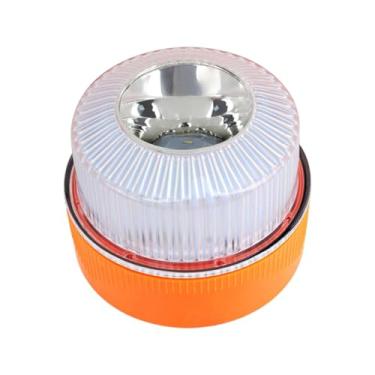 Imagem de menolana Sinalizador estroboscópico LED genérico, luz intermitente de 16V, para emergências em caminhões, tratores, e veículos de construção, Amarelo Branco