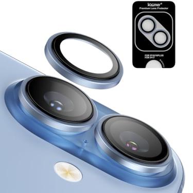 Imagem de KISMER Protetor de lente de câmera para iPhone 17, grau militar, à prova de estilhaçamento, liga metálica de alumínio, proteção de tela de vidro temperado, azul