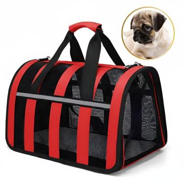 Imagem de Bolsa Transporte Pet Cachorro Gato Animais Refletiva Segura Passeio Viagem Caminhada Aviao Carro Lazer Confortavel