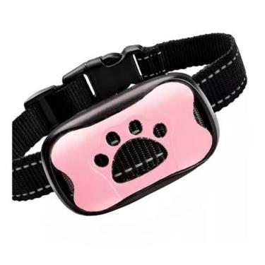 Imagem de Coleira Cães Recarregável Adestramento Anti Latido Sem Choque Exquisitamente Trabalhado e Esteticamente Agradável Leve(Rosa A180)