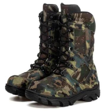 Imagem de Bota Masculina de Segurança PM Militar Cano Médio Proteção Semi Nobuck