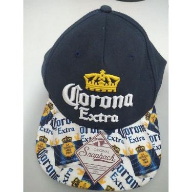 Imagem de Boné Azul Marinho com Detalhes Amarelo e Aba Estampada com Ajuste