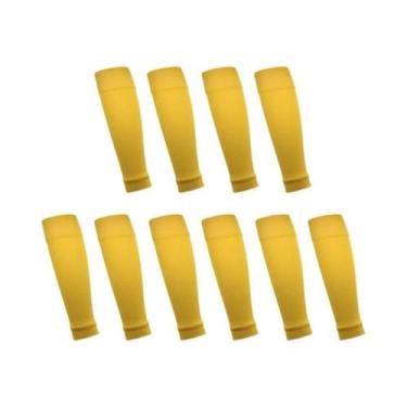 Imagem de 5 pares novas meias de futebol caneleiras capa de perna homens mulhere