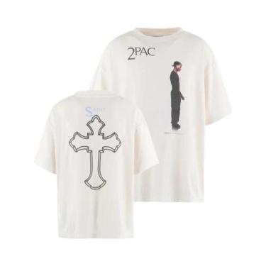 Imagem de Camiseta Casual De Algodão Unissex De Verão SAINT 2SS 2PAC Joint High 