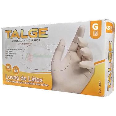 Imagem de Luva De Latex Caixa 100und Tamanho G Uso Unico Proteção Mãos - TALGE