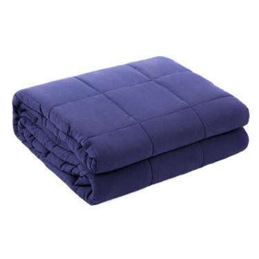 Imagem de Cobertor pesado ZonLi Dusk Blue 6,8 kg para adultos 48x72 polegadas