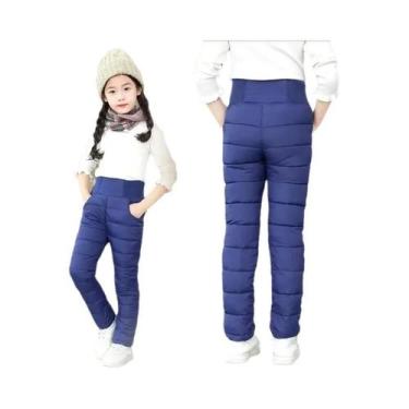 Imagem de Calças De Inverno Para Crianças 2-12 Anos, Cintura Alta, Algodão Acolc