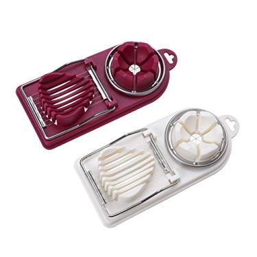 Imagem de Cortador de Ovos 2 em 1 Aço Inoxidável Multifuncional Separador Forma Pétala e Listra Fios Corte Utensílios Cozinha
