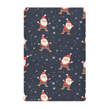 Imagem de Wassud Jogo de lençol fofo para berço de Papai Noel para meninos e meninas, respirável, neutro, 68 x 99 cm