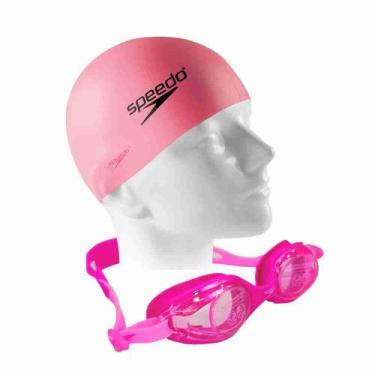 Imagem de Óculos Natação Infantil Speedo Jr Olympic Performance+ Touca, Rosa