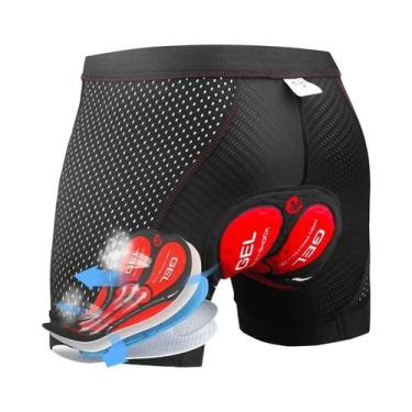 Imagem de Shorts De Ciclismo Masculino Com Almofada De Gel 5D Respirável, Antide