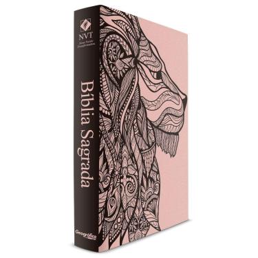 Imagem de Bíblia Leão Rosa - Capa Dura - NVT