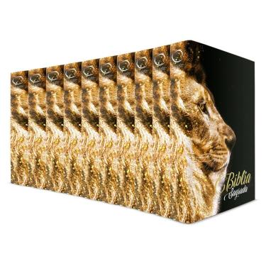 Imagem de Kit com 10 Bíblias do Leão Ouro - Capa Dura - NAA
