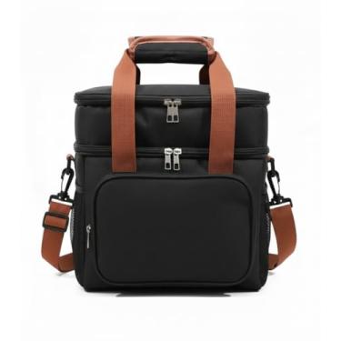 Imagem de Bolsa Termica Marmita Lancheira Portatil para Trabalho Academia Viagem Conserva Alimentos e Bebidas (Preto)