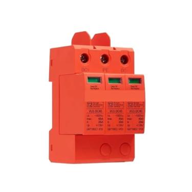 Imagem de S25HH0 Protetor contra sobretensão fotovoltaico 1000 VCC fonte de alimentação DC proteção contra raios 2P40KA Solar Household Lightning Pára-raios (VU1-DC40 3P)