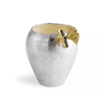 Imagem de Vasos de plantas Vaso pequeno de borboleta ginkgo, vaso flores aço inoxidável, arranjo mesa, presente arte inauguração