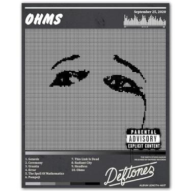 Imagem de ZUKIY Ohms Deftones Pixel Eyes - Pôster Dark Rock Arte de Parede 20 x 25 Sem Moldura - Decoração Inspirada em Banda de Metal Pesado para Quarto Estúdio Escritório - Impressão em Estilo Tapeçaria