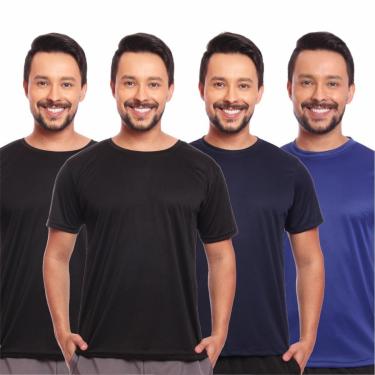 Imagem de Kit 4 Camisas Academia Esportiva Com Proteção Uv Masculina-Masculino