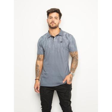 Imagem de Camisa Polo Masculina Com Botões Estampa e Aplique Comfort Premium-Masculino
