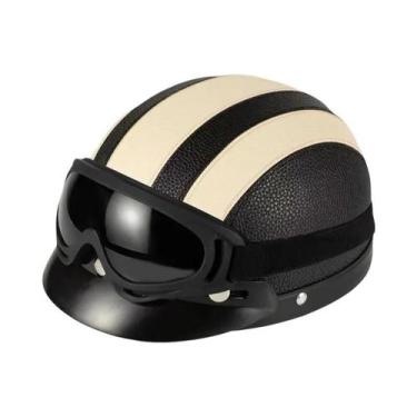 Imagem de Capacete Vintage Unissex De Couro Leve E Quente Para Inverno, Capacete
