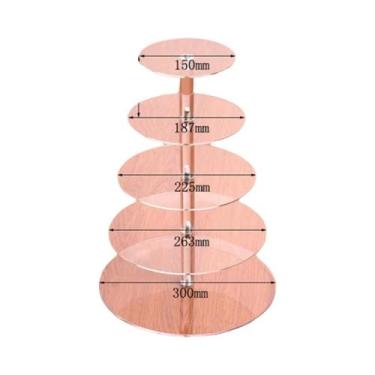 Imagem de Suporte De Bolo De Casamento Em Acrílico, Prato De Cupcakes Em Camadas