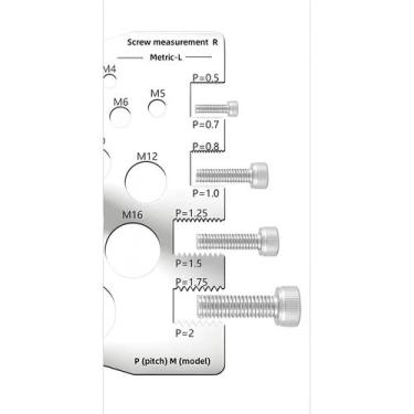 Imagem de Régua De Medição De Passo De Rosca Para Economia De Espaço Para Parafu