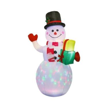 Imagem de Brinquedo Inflável De Papai Noel Para Exterior Com Luzes LED, Decoraçã