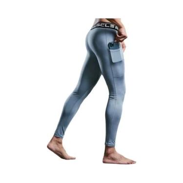 Imagem de Calças De Compressão Masculinas Para Esportes, Academia, Fitness, Corr