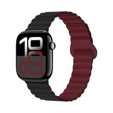 Imagem de Pulseira Esportiva Magnética De Silicone 42mm 44mm 45mm 46mm 49mm Para