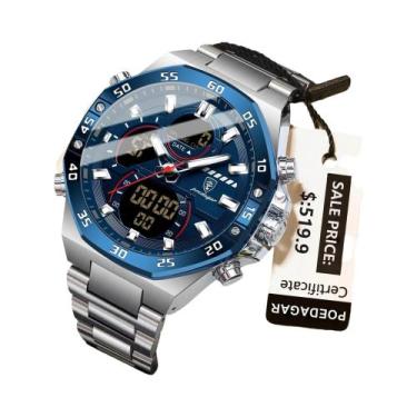 Imagem de Relógio De Quartzo Masculino Militar À Prova d'Água Com LED Luminoso P