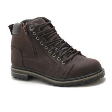 Imagem de Bota Masculina Em Couro Para Trabalho Coturno Estilo Tênis-Masculino