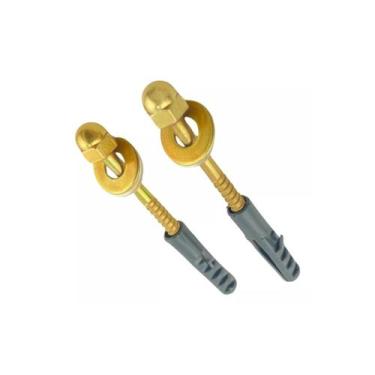 Imagem de Kit Par De Parafuso Para Vaso Sanitário B10 Dourado Luxo Class Acabame