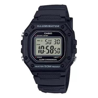 Imagem de Relógio Casio Masculino Digital Preto W-218H-1AVDF-SC, Preto