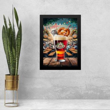 Imagem de Quadro Decorativo Cerveja - Oktoberfest 24X18Cm - Com Vidro