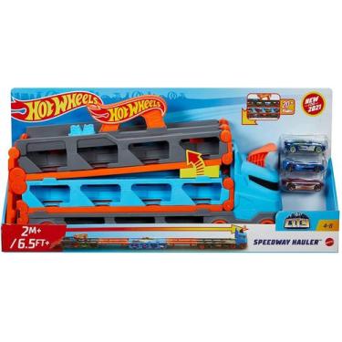Imagem de Hot Wheels City - Guincho Pista de Corridas, Azul e Laranja, Hot Wheel