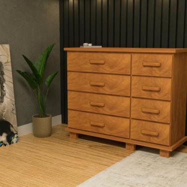 Imagem de Cômoda Nathalia 8 gavetas madeira maciça - Moveis Nathalia