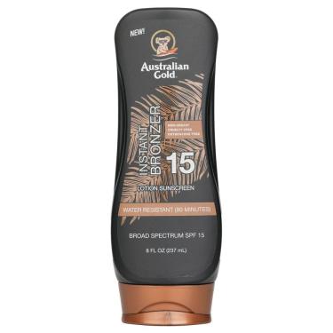 Imagem de Loção de proteção solar Australian Gold SPF 15 com bronzeador instantâneo