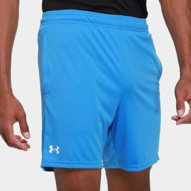 Imagem de Short Under Armour Tech 7in Masculino, Azul, Branco, GG