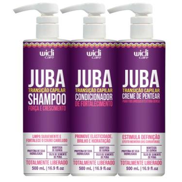 Imagem de Kit Widi Juba Transição Capilar Shampoo, Condicionador e Creme Denso -