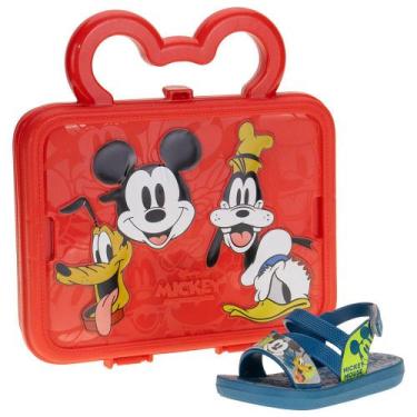 Imagem de Kit sandália disney e maleta divertida grendene kids 22998, Azul, 22