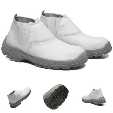 Imagem de Bota Botina de Segurança Antiderrapante Bidensidade CA 29492 Branca BELF Bracol
