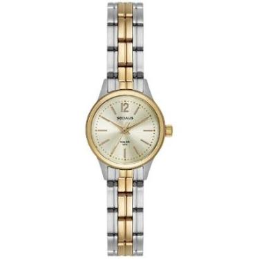 Imagem de Relógio Seculus 44195LPSVBA2 Feminino 22mm Aço Inox com Bolsa-Feminino
