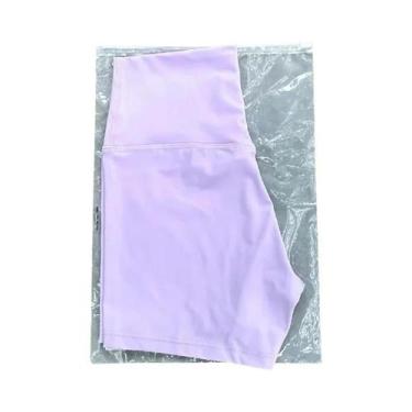 Imagem de Shorts de Yoga Fitness Feminino - Cintura Alta, Cor Sólida, Legging Ju