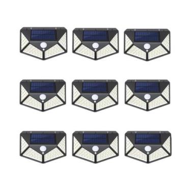 Imagem de 12 Luzes Solares de Parede com Sensor de Movimento - 100 LEDs - Ilumin